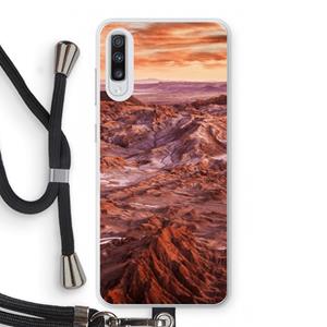 CaseCompany Mars: Samsung Galaxy A70 Transparant Hoesje met koord