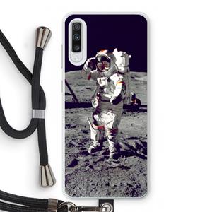 CaseCompany Spaceman: Samsung Galaxy A70 Transparant Hoesje met koord