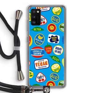 CaseCompany Fruitsticker: Samsung Galaxy A41 Transparant Hoesje met koord