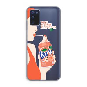 CaseCompany Peach please!: Samsung Galaxy A03s Transparant Hoesje