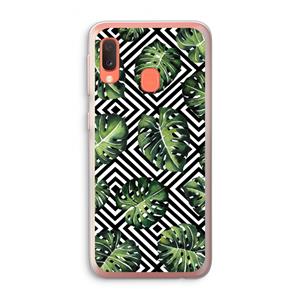 CaseCompany Geometrische jungle: Samsung Galaxy A20e Transparant Hoesje