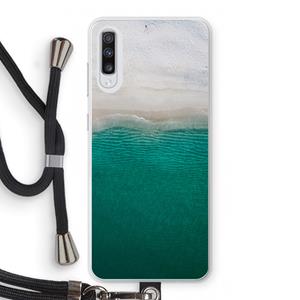 CaseCompany Stranded: Samsung Galaxy A70 Transparant Hoesje met koord