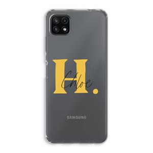 CaseCompany Amber Script: Samsung Galaxy A22 5G Transparant Hoesje