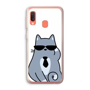 CaseCompany Cool cat: Samsung Galaxy A20e Transparant Hoesje