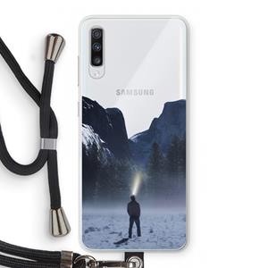 CaseCompany Wanderlust: Samsung Galaxy A70 Transparant Hoesje met koord