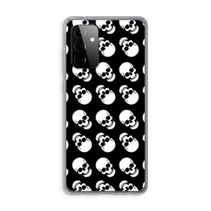 CaseCompany Musketon Skulls: Samsung Galaxy A72 Transparant Hoesje