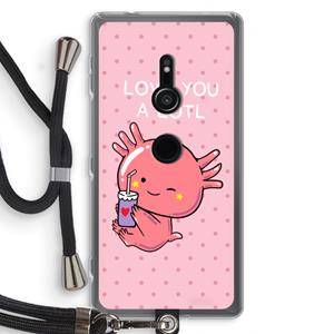 CaseCompany Love You A Lotl: Sony Xperia XZ2 Transparant Hoesje met koord