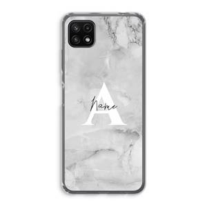 CaseCompany Ivory Marble: Samsung Galaxy A22 5G Transparant Hoesje