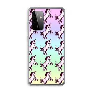 CaseCompany Musketon Unicorn: Samsung Galaxy A72 Transparant Hoesje