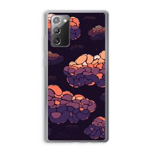 CaseCompany Patroon Wolken: Samsung Galaxy Note 20 / Note 20 5G Transparant Hoesje