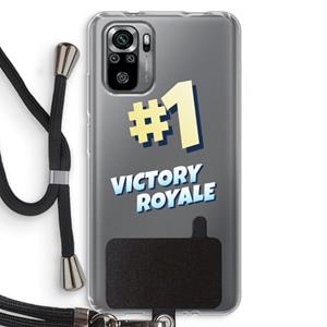 CaseCompany Victory Royale: Xiaomi Redmi Note 10S Transparant Hoesje met koord