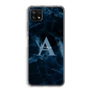 CaseCompany Midnight Marble: Samsung Galaxy A22 5G Transparant Hoesje