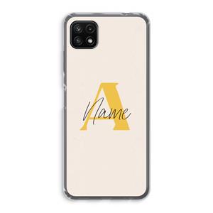 CaseCompany Amber Script: Samsung Galaxy A22 5G Transparant Hoesje