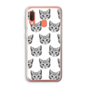 CaseCompany Kitten: Samsung Galaxy A20e Transparant Hoesje