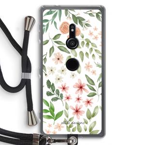 CaseCompany Botanical sweet flower heaven: Sony Xperia XZ2 Transparant Hoesje met koord