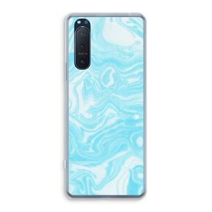 CaseCompany Waterverf blauw: Sony Xperia 5 II Transparant Hoesje