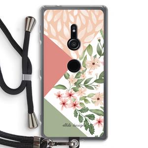 CaseCompany Sweet heaven geometrics: Sony Xperia XZ2 Transparant Hoesje met koord