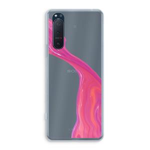 CaseCompany Paarse stroom: Sony Xperia 5 II Transparant Hoesje