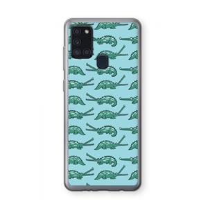 CaseCompany Kroko: Samsung Galaxy A21s Transparant Hoesje