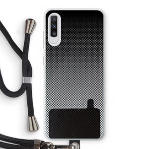 CaseCompany Musketon Halftone: Samsung Galaxy A70 Transparant Hoesje met koord
