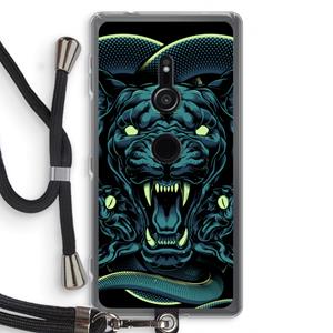 CaseCompany Cougar and Vipers: Sony Xperia XZ2 Transparant Hoesje met koord