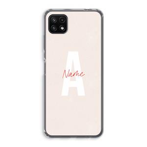 CaseCompany Strawberry Milkshake: Samsung Galaxy A22 5G Transparant Hoesje