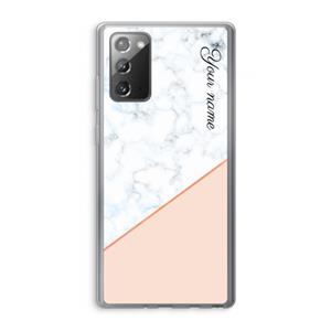 CaseCompany Marmer in stijl: Samsung Galaxy Note 20 / Note 20 5G Transparant Hoesje