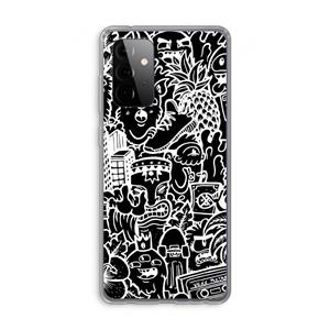 CaseCompany Vexx Black Mixtape: Samsung Galaxy A72 Transparant Hoesje