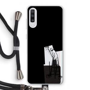 CaseCompany Musketon Painter: Samsung Galaxy A70 Transparant Hoesje met koord