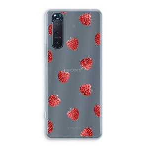 CaseCompany Framboosjes: Sony Xperia 5 II Transparant Hoesje