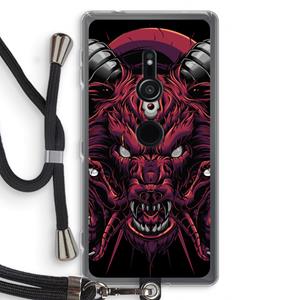 CaseCompany Hell Hound and Serpents: Sony Xperia XZ2 Transparant Hoesje met koord