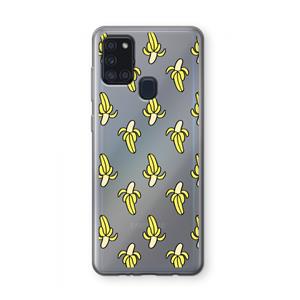 CaseCompany Bananas: Samsung Galaxy A21s Transparant Hoesje