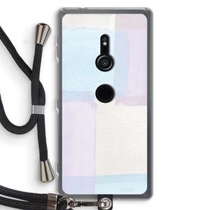 CaseCompany Square pastel: Sony Xperia XZ2 Transparant Hoesje met koord