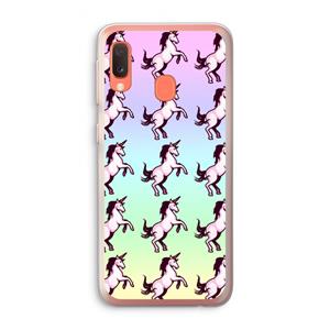 CaseCompany Musketon Unicorn: Samsung Galaxy A20e Transparant Hoesje