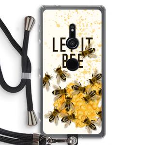 CaseCompany Let it bee: Sony Xperia XZ2 Transparant Hoesje met koord