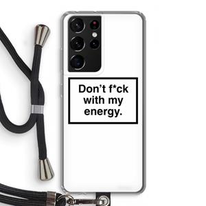 CaseCompany My energy: Samsung Galaxy S21 Ultra Transparant Hoesje met koord