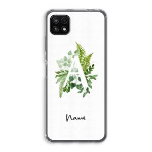 CaseCompany Green Brush: Samsung Galaxy A22 5G Transparant Hoesje