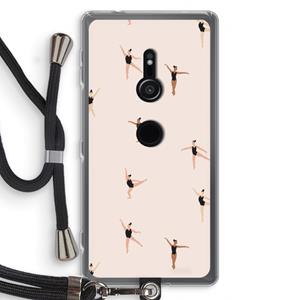 CaseCompany Dancing #1: Sony Xperia XZ2 Transparant Hoesje met koord