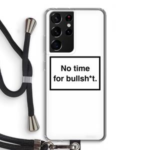 CaseCompany No time: Samsung Galaxy S21 Ultra Transparant Hoesje met koord