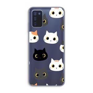CaseCompany Katten: Samsung Galaxy A03s Transparant Hoesje
