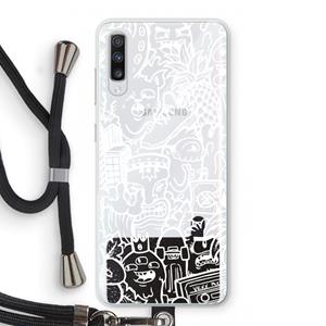 CaseCompany Vexx Mixtape #2: Samsung Galaxy A70 Transparant Hoesje met koord