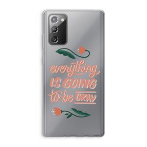 CaseCompany Optimistic flower girl: Samsung Galaxy Note 20 / Note 20 5G Transparant Hoesje