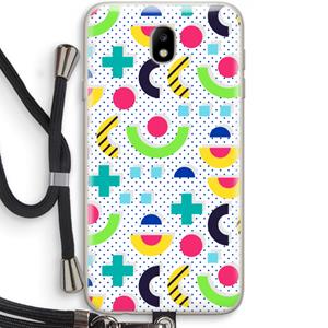 CaseCompany 8-bit N°1: Samsung Galaxy J7 (2017) Transparant Hoesje met koord