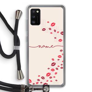 CaseCompany Kusjes: Samsung Galaxy A41 Transparant Hoesje met koord