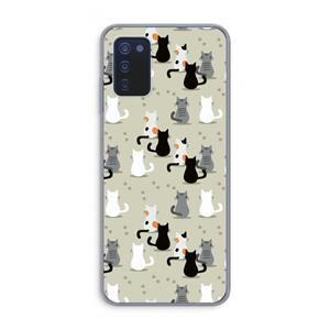 CaseCompany Katten: Samsung Galaxy A03s Transparant Hoesje