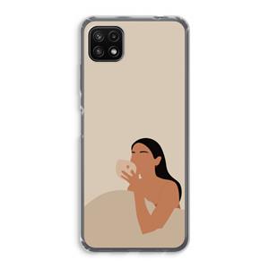 CaseCompany Fresh coffee: Samsung Galaxy A22 5G Transparant Hoesje