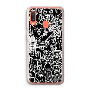 CaseCompany Vexx Black Mixtape: Samsung Galaxy A20e Transparant Hoesje