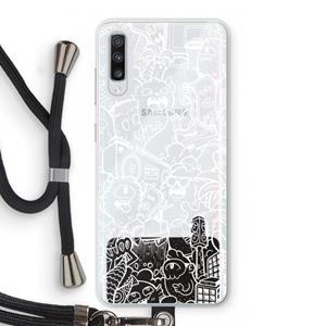 CaseCompany Vexx City #2: Samsung Galaxy A70 Transparant Hoesje met koord