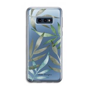 CaseCompany Tropical watercolor leaves: Samsung Galaxy S10e Transparant Hoesje