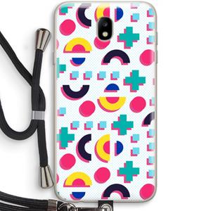 CaseCompany 8-bit N°2: Samsung Galaxy J7 (2017) Transparant Hoesje met koord